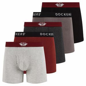 NEW DOCKERS Mens Boxer Briefs Breathable Cotton Underwear for Men Pack of 5